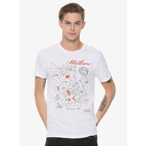 NEW Game of Thrones from Hot Topic T Shirt Westeros Map T-Shirt (1o1)